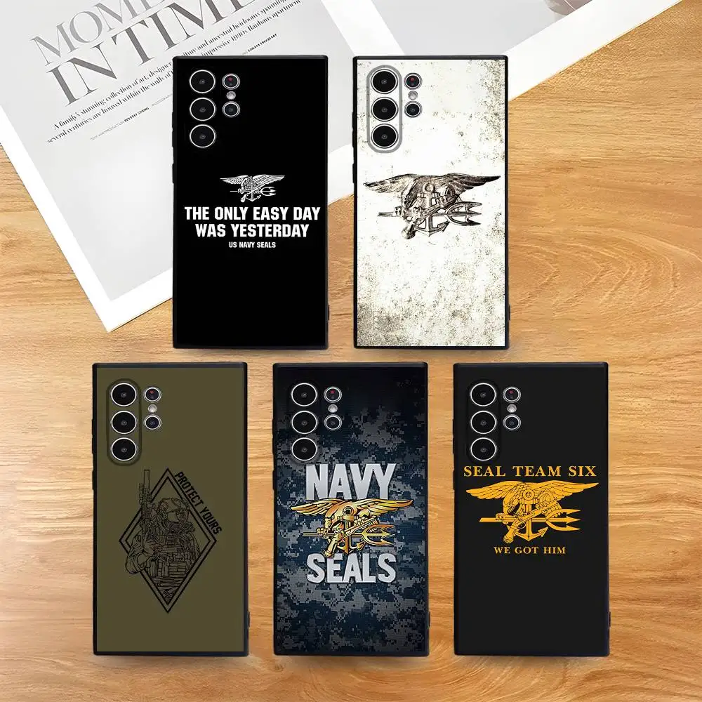 

PRF Police SEAL Team Phone Case for Phone S series s21 s22 s23 s24 s25 FE Plus Ultra TPU Soft to Skin-friendly case