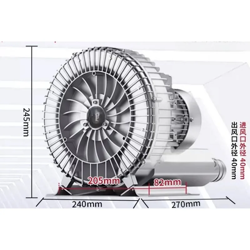 for 220V 750W High Pressure Vortex Air Pump Oxygen Booster Silent Blower