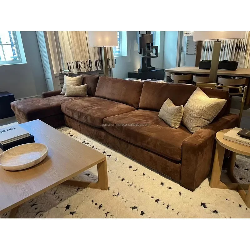 Customized Modular Sofa Set for Indoor Living Room Furniture with Traditional Design Wood Material Custom Colors Sectional