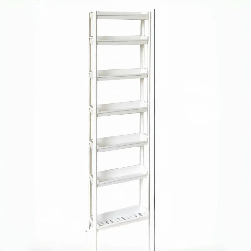 Toilet exposed rack Floor-to-ceiling multi-layer small shelf Bathroom shower room storage rack