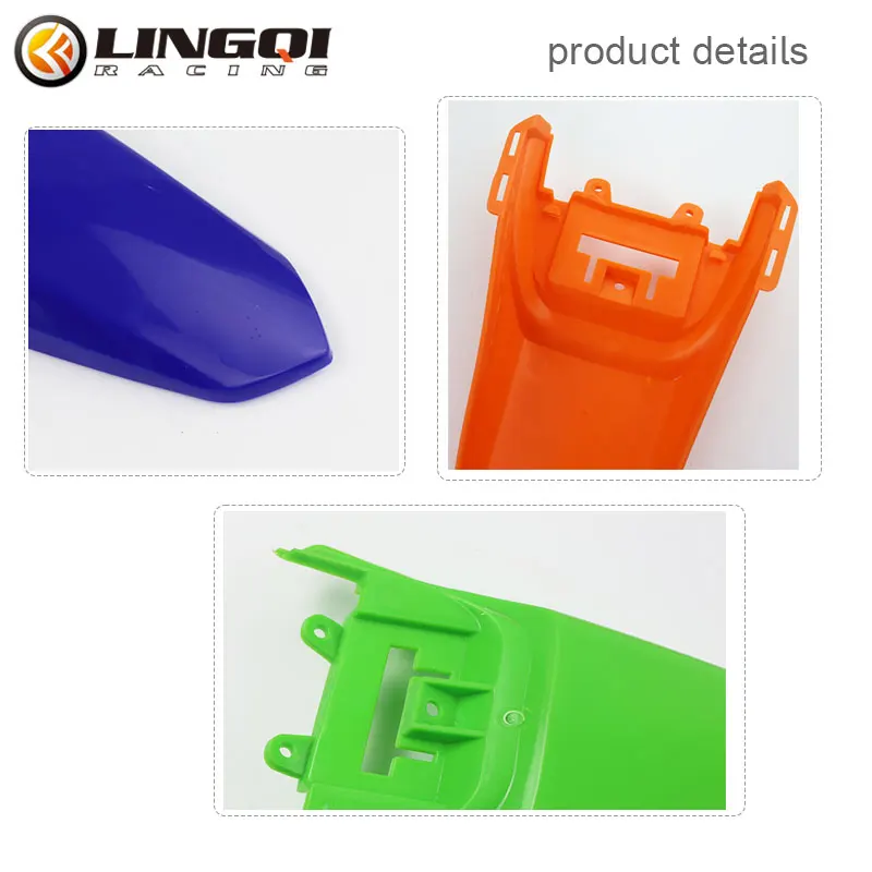 LINGQI Motorcycle Plastic Rear Fender For TTR50 TTR 50 Dirt Bike Motocross Wheel Splash Mudguard Fairing Body Cover Parts