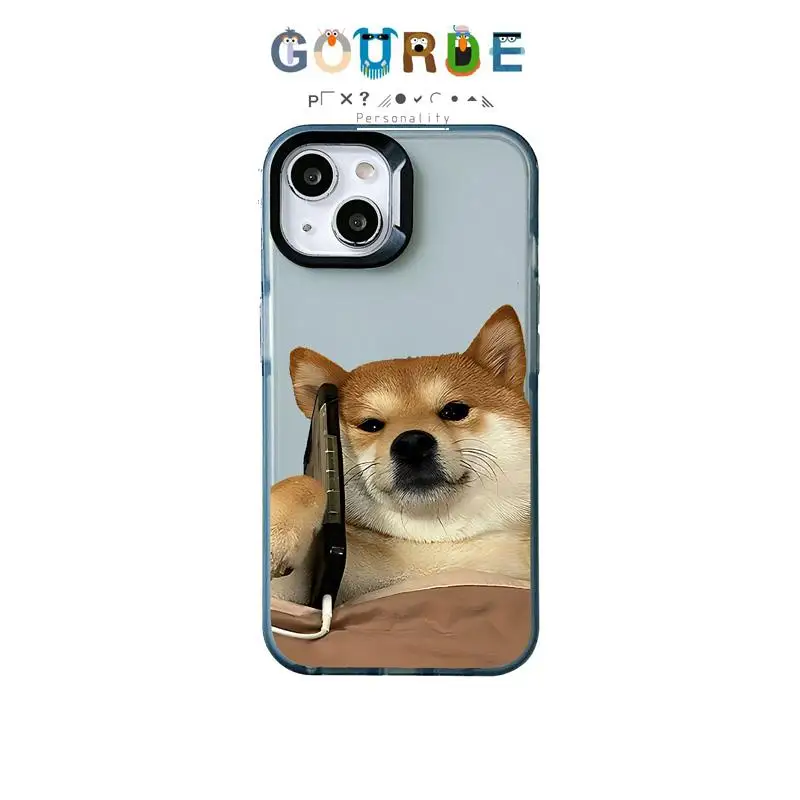 

Gourde Cute Fun Dog patterns Phone Case for Iphone 16 15 14 12 13 11 Pro Max IP 7 8 Plus Iphon X XS XR Xs Max