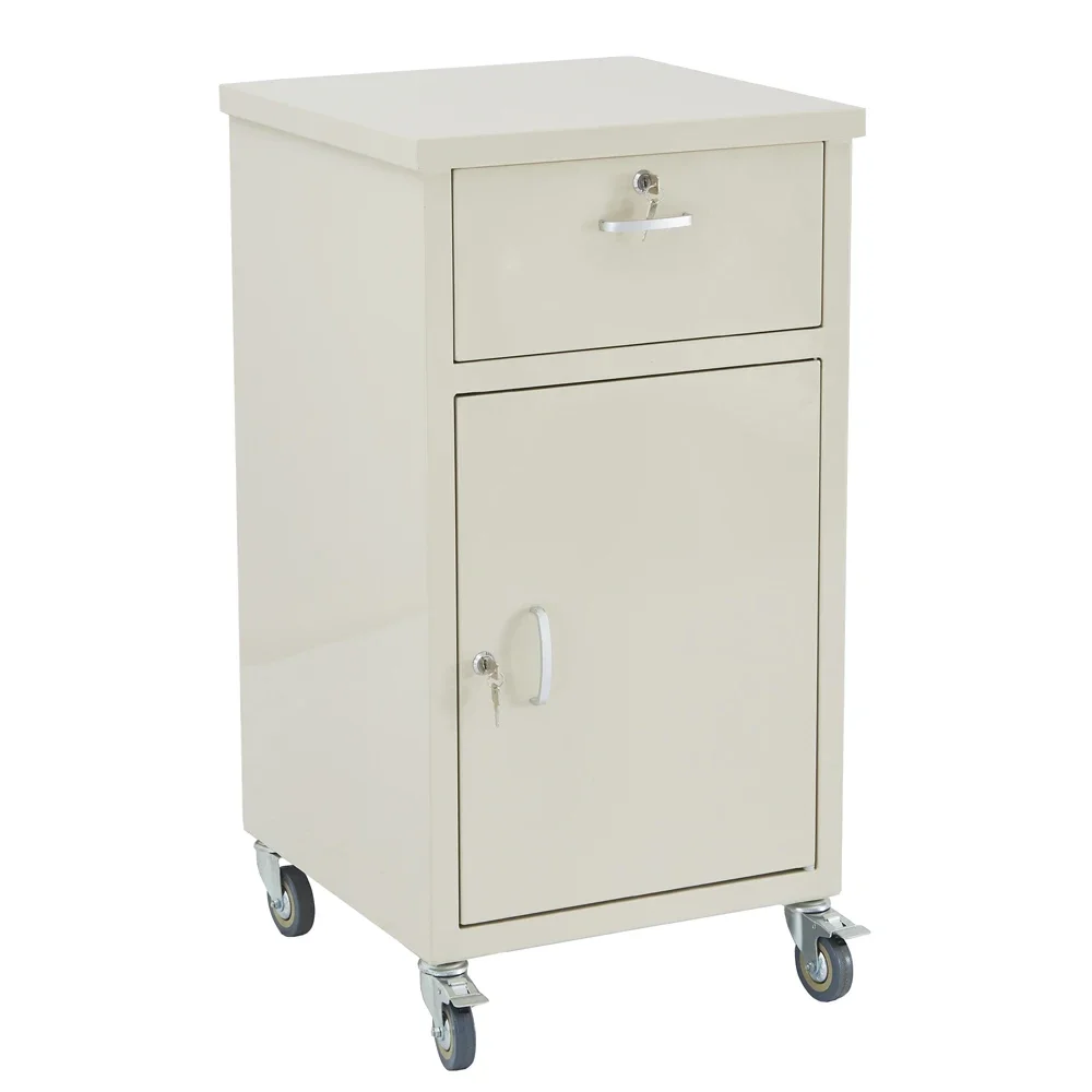 

Metal powder coated patient bed side locker with wheels CY-H816