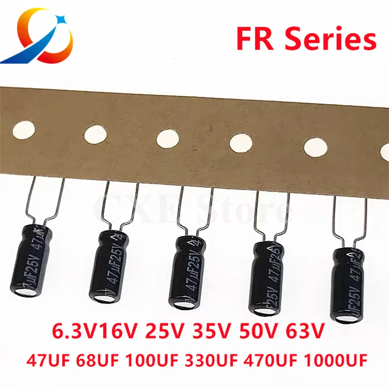 10PCS PANASONIC FR 10V 16V 25V 35V 50V 63V 47UF 68UF 100UF 220UF 330UF 390UF 470UF 1000UF LOW ESR Electrolytic Capacitors ใหม่