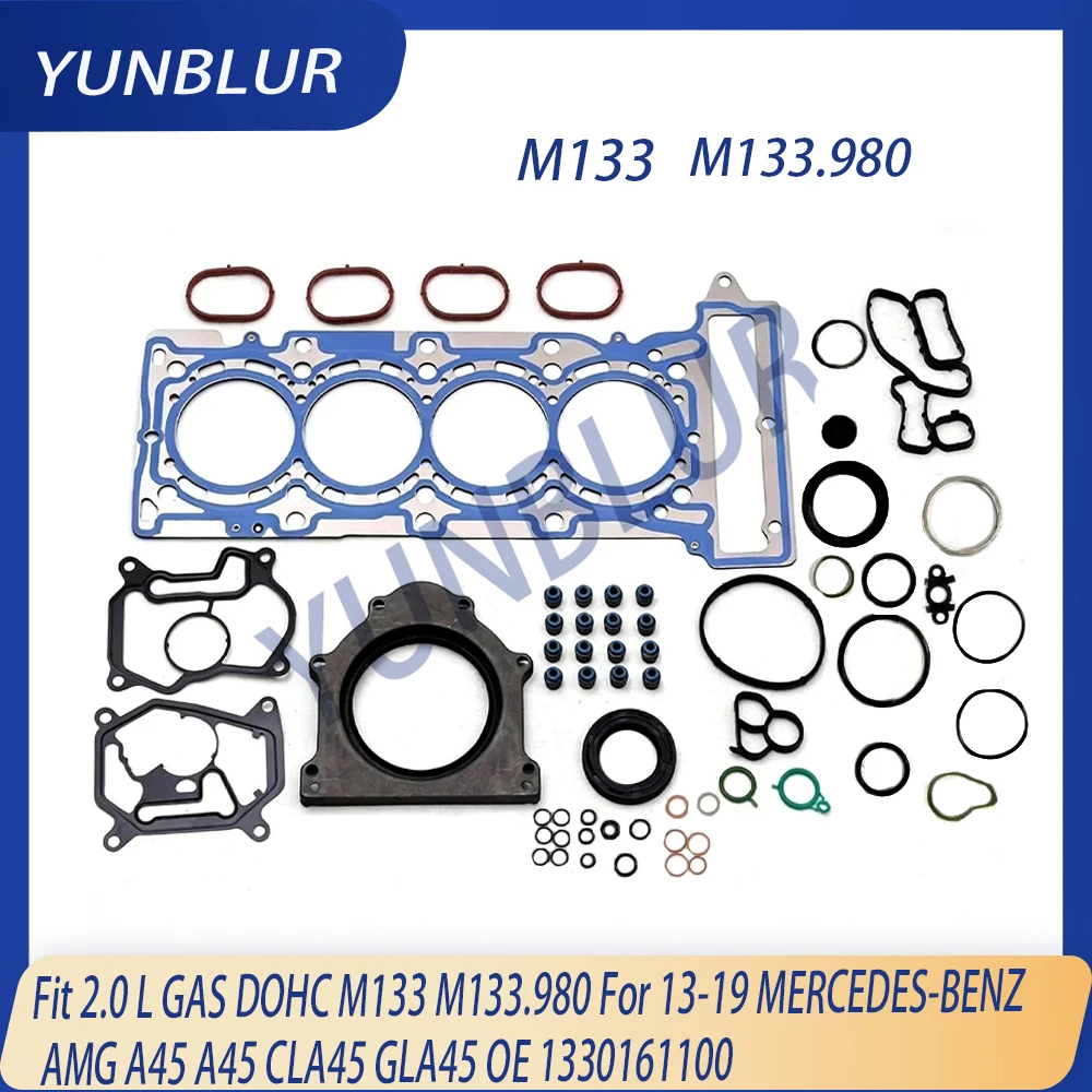 

Engine Parts Full Gasket Set Fit 2.0 L GAS DOHC M133 M133.980 For 13-19 MERCEDES-BENZ AMG A45 A45 CLA45 GLA45 OE 1330161100