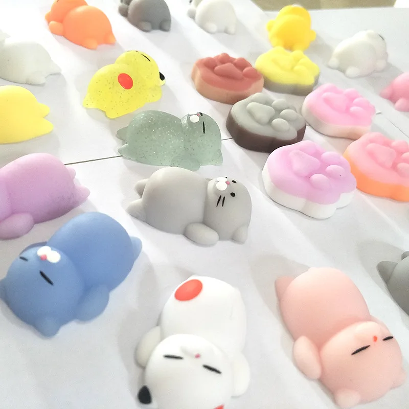 squishy paw Mochi Animal Stress Relief Toys Soft TPR Squeeze Pinch Funny Toys Kawaii Cat Paws Abreact Toys for Kids Adult