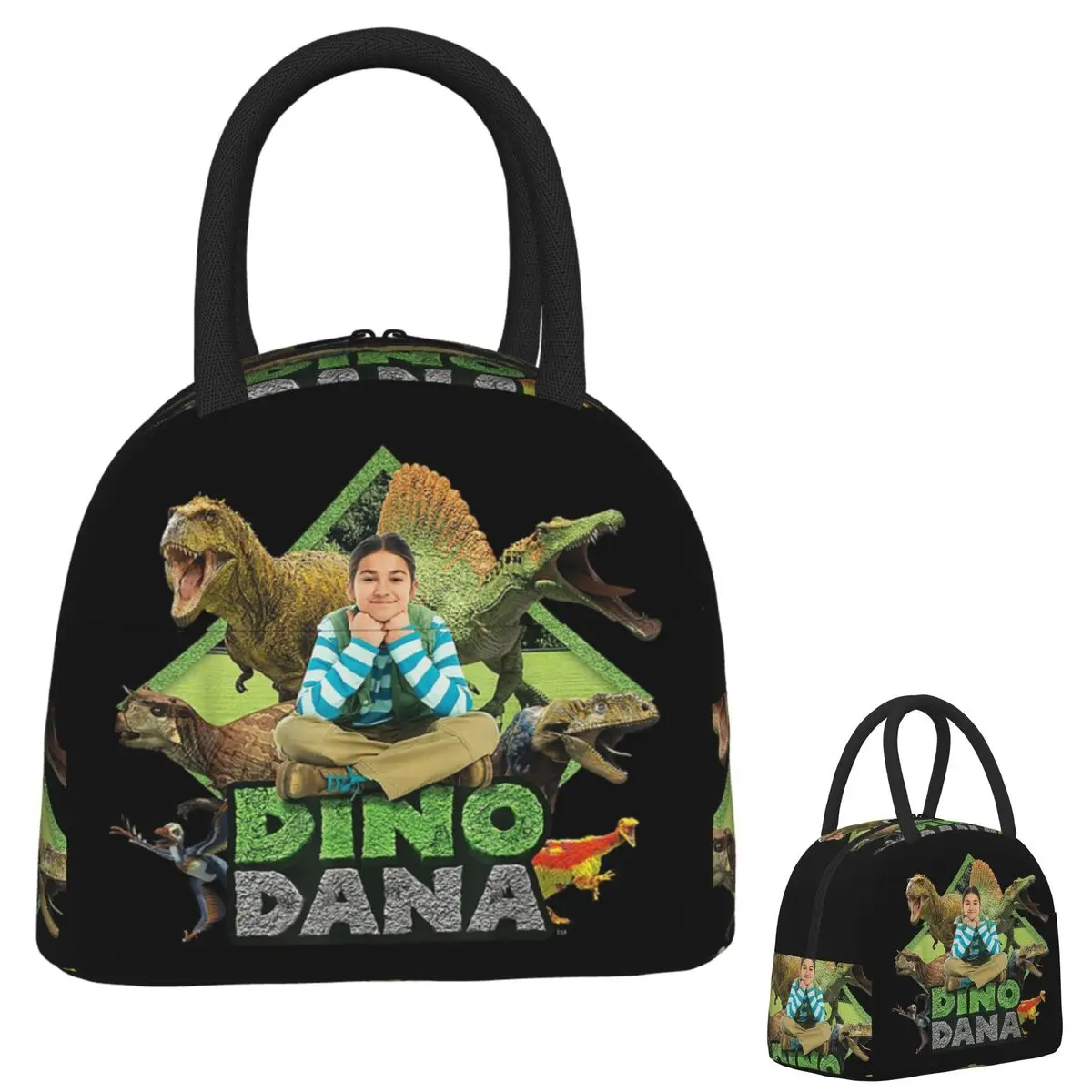 

Dino Dana настоящая изолированная сумка для обеда для женщин и детей, портативные коробки для еды, термосумка для обеда