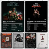 Canvas Painting Wall Art Pop Rap Music Album Cover Kodak Black Poster Aesthetic Rapper Hip Hop Rock Project Baby Institution