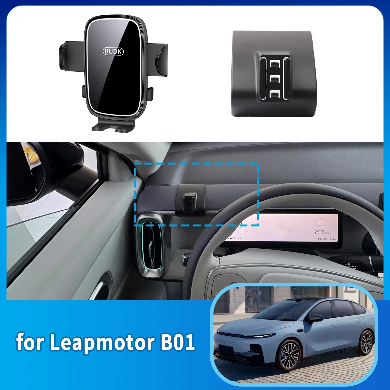 

Car Mobile Phone Holder fit for Leapmotor B01 Navigation Stand Auto Accessories GPS Bracket