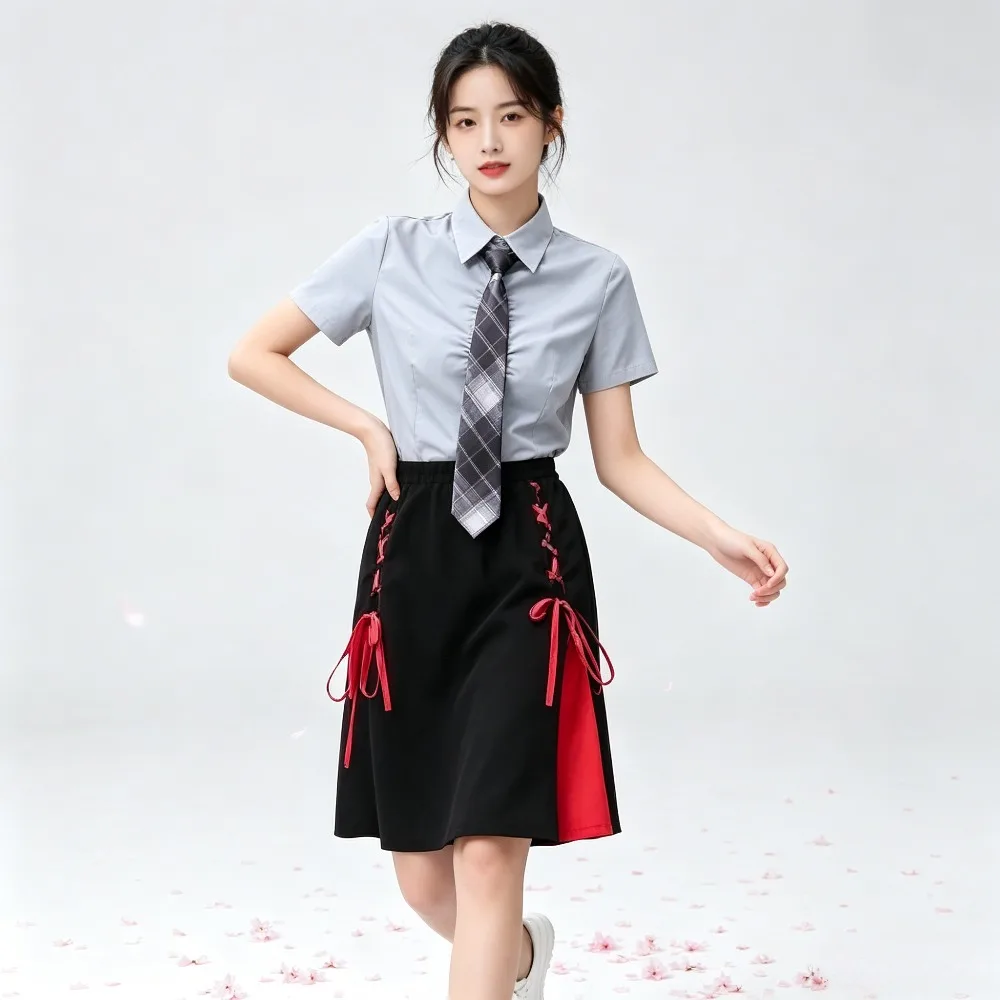 School Uniform Korean College Loose Outfit For Middle High Student Chorus Performance Graduation Class Wear  Cosplay Costume