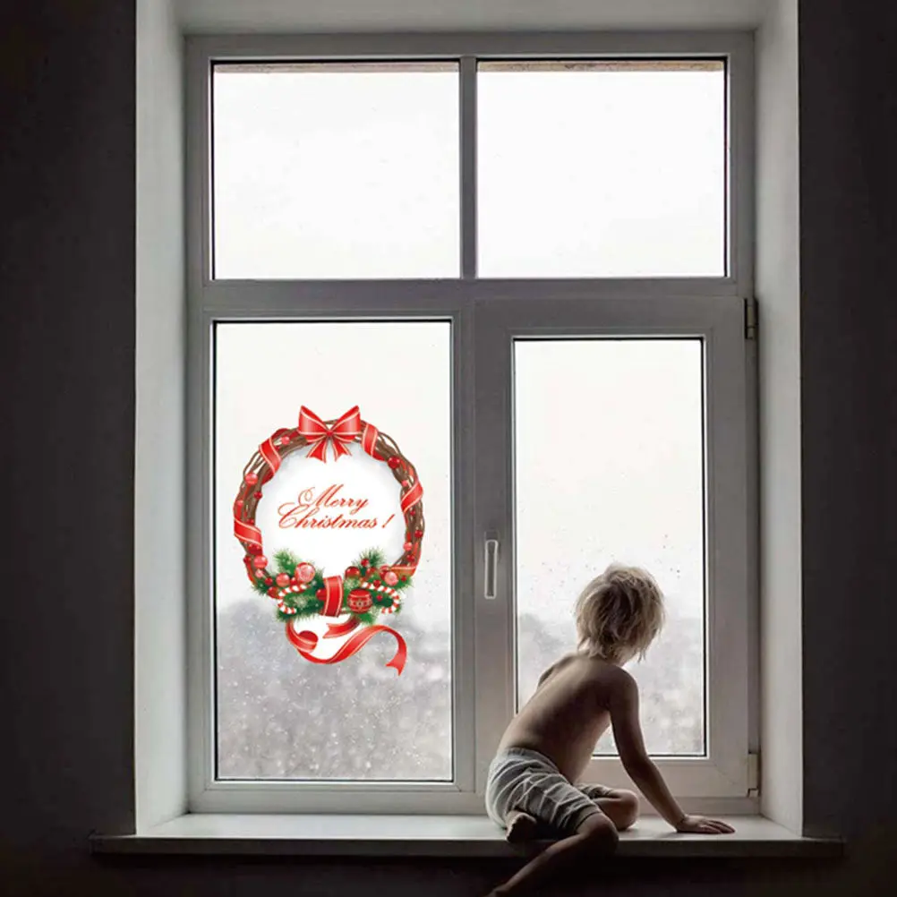 Holiday Wall Decals Door Decoration DIY Home and Window Accessories for Front Stickers Christmas