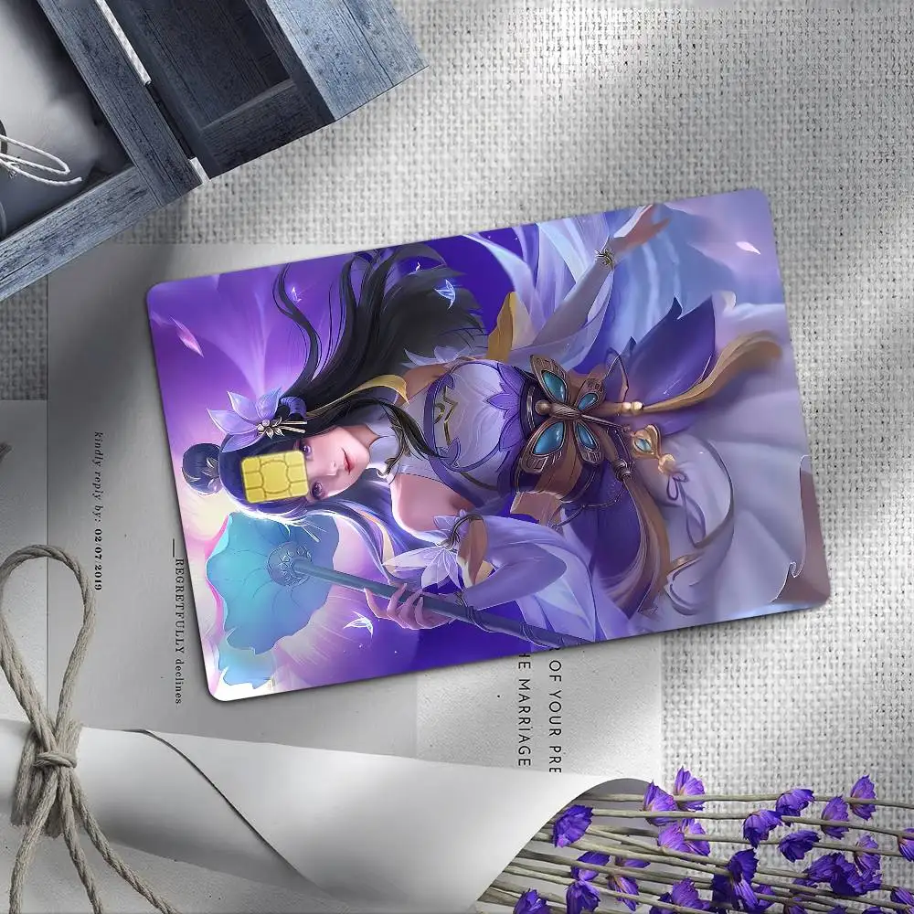 M-Mobile Legends Cartoon Animation Anmie غطاء جلدي لبطاقة الائتمان وبطاقة الخصم الأمامية