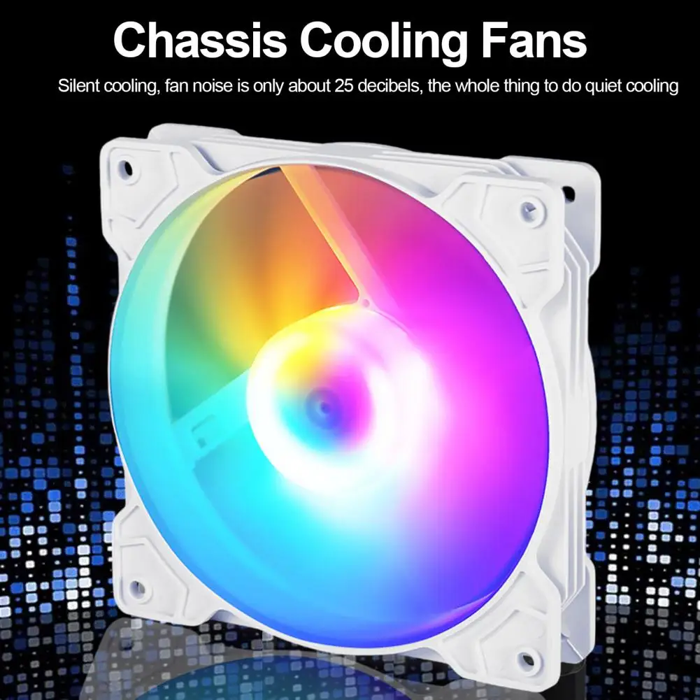 Silent Fan Chassis Fan High Performance Rgb Computer Case Fan Silent Fast Speed Pc Solution Easy Installation Low Noise