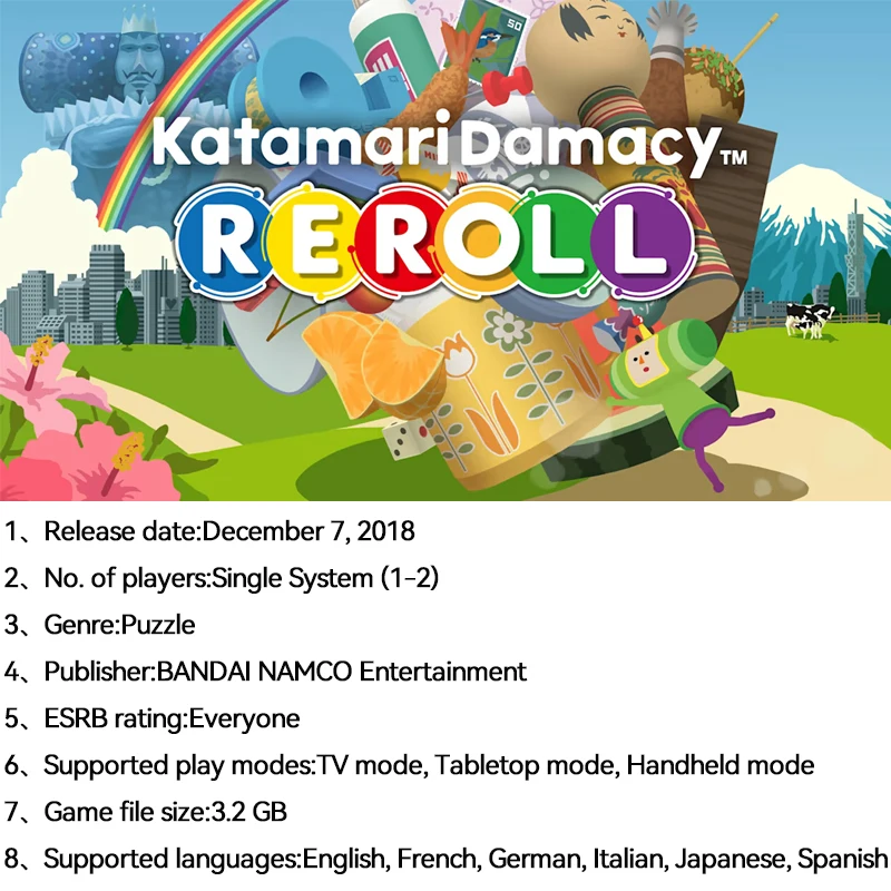 Katamari Damacy REROLL Nintendo Switch Game Deals Physical for Nintendo Switch OLED Nintendo Switch Lite Switch Game Cards