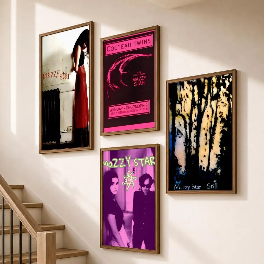 Band Mazzy Star Dream Pop Shoegaze Poster HD Self Adhesive Wall Decor for Bedroom Dorm Room Office Gaming Room Gift