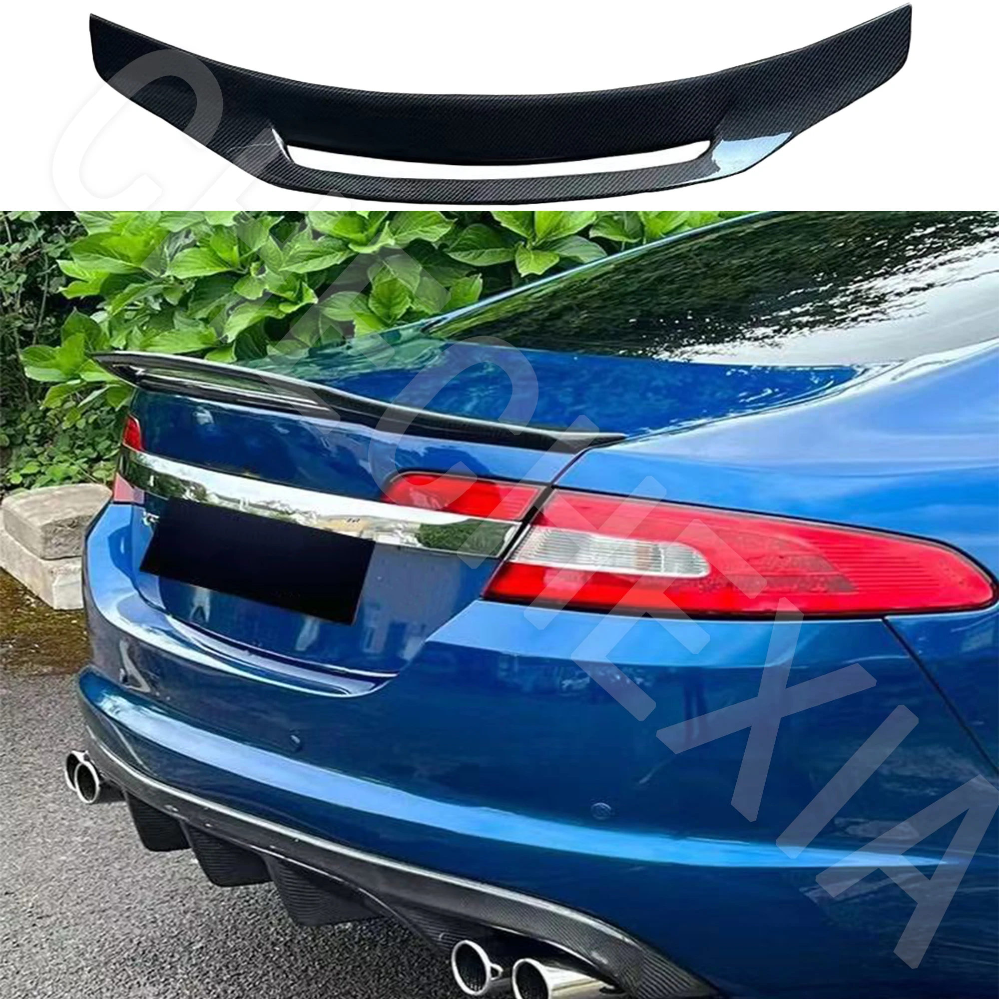 

For Jaguar XF XFL XFR XFR-S X260 2016-2023 Trunk Lip Car High-Quality Carbon Fiber Material Rear Spoiler GT Style