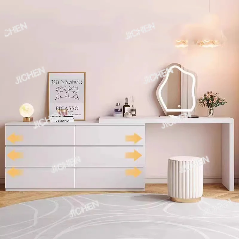 

Белый свет туалетный столик зеркало для макияжа стол современный туалетный столик шкафы ювелирные изделия удобные туалетные столики постмодернистская мебель