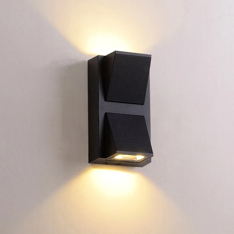 

Outdoor Double-Headed Wall Lamp Led Exterior Wall Corridor Stair Creative Simple Corner Lamp Waterproof Indoor And Outdoor Wall