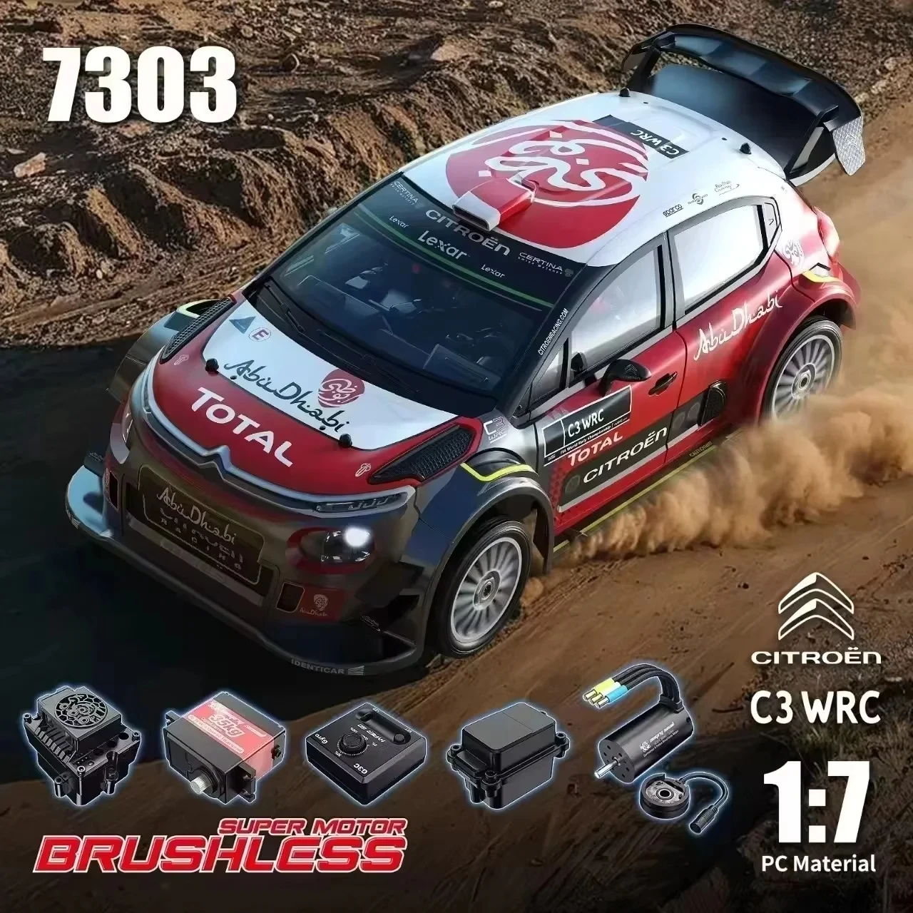 HYPER GO MJX 7303 7304 1/7 Blushless Remote Contorl Car High Speed Drift Off-load 4WD RC Car RC Car For Gifts