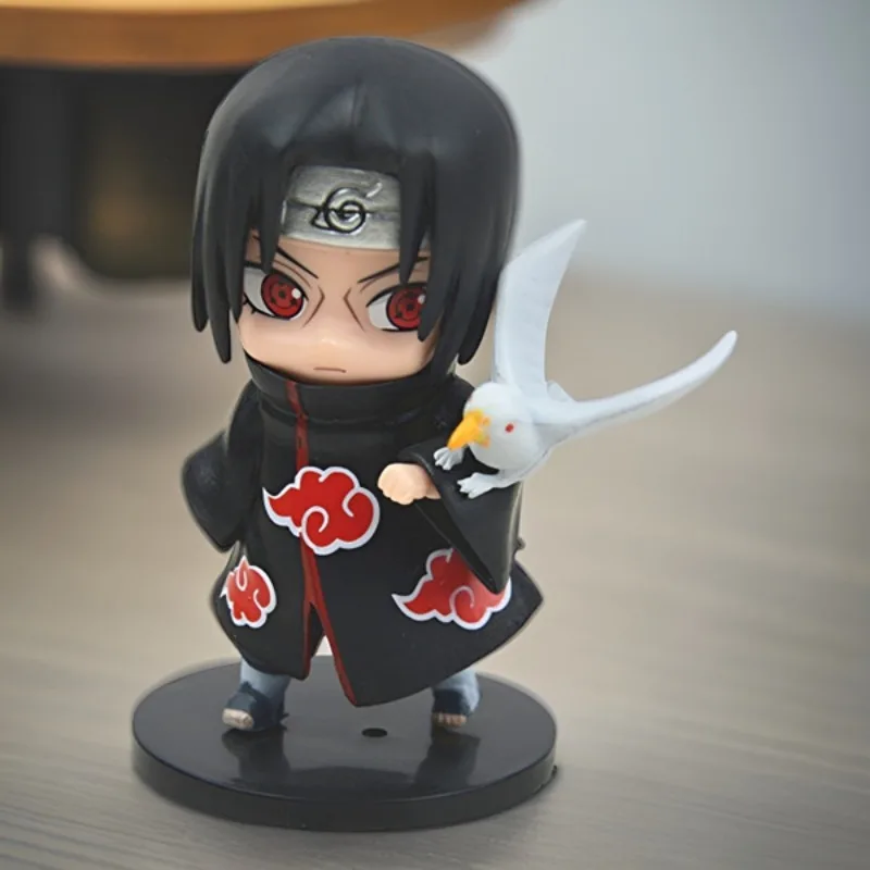 Naruto Shippuden Q Figurenset – Naruto/Sasuke/Kakashi 8 cm PVC – Auto-/Desktop-/Kuchendekoration, Geburtstagsgeschenk für Jungen