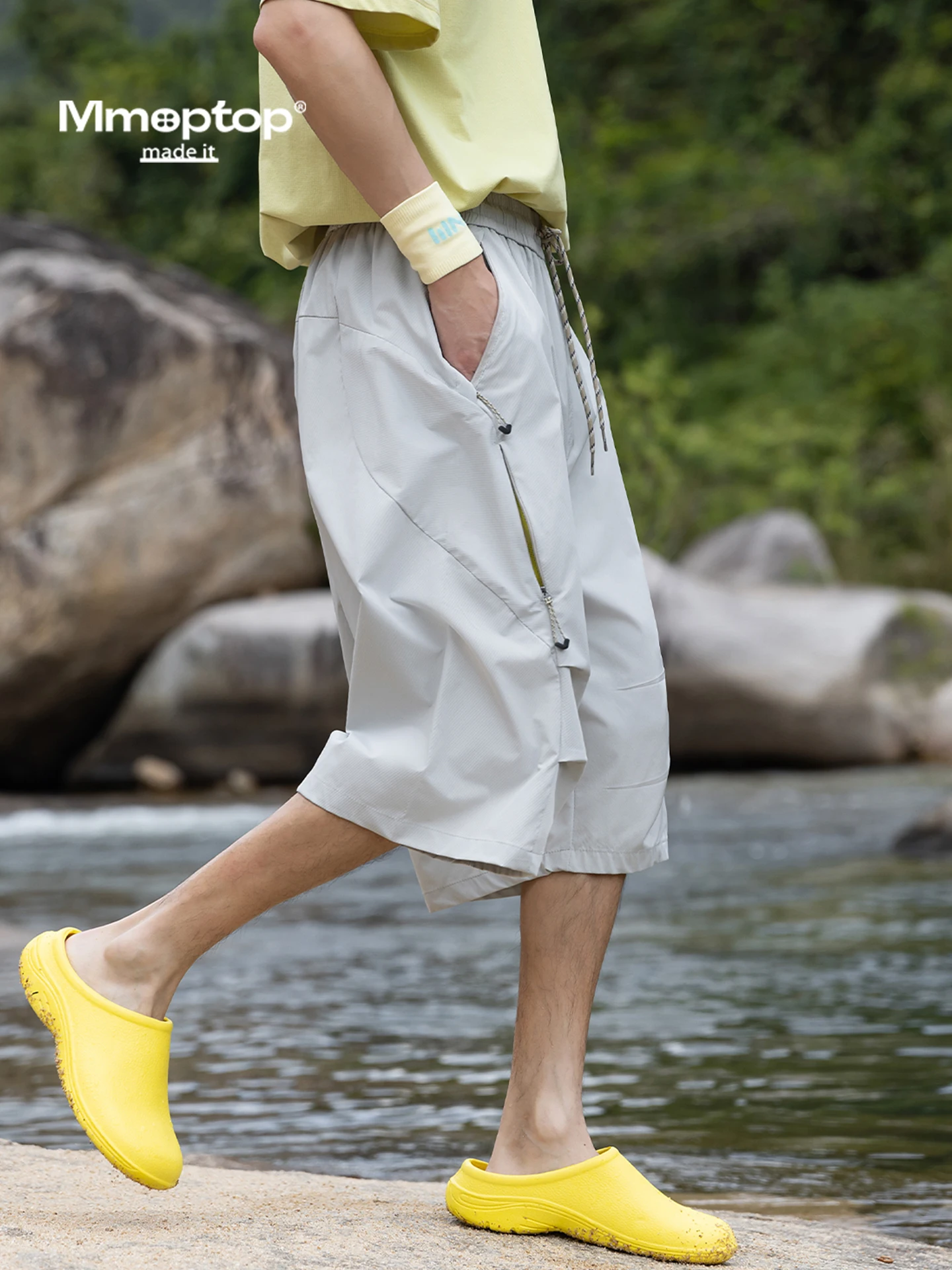 

Men's Loose Fit Straight Leg Breathable Quick Dry Outdoor Shorts Summer Casual Pants Comfortable Polyester Fiber Workwear