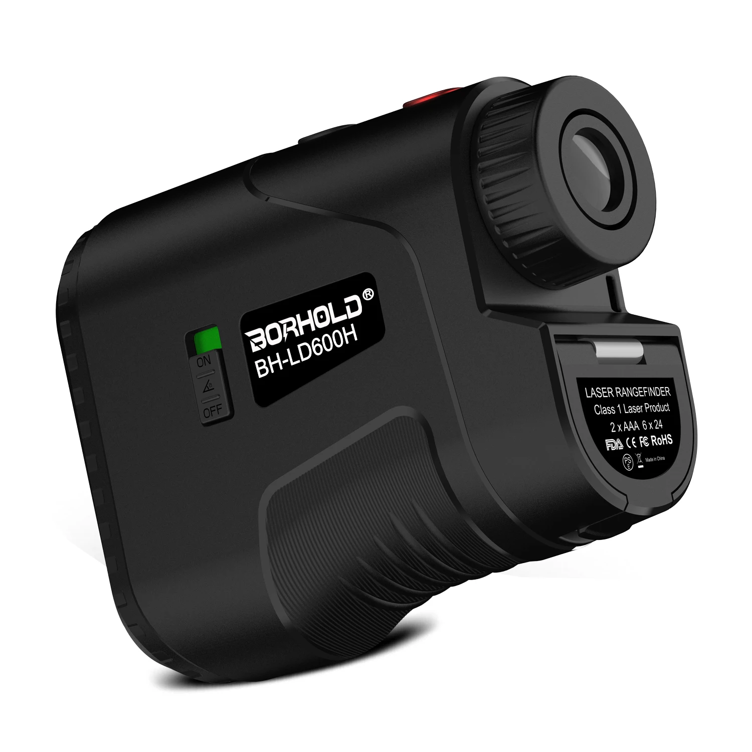 Golf Laser Rangefinder 6.5X IP54 Outdoor Pin Locking with Vibration Slope Switch 7.5 Field View 0.5s Lock-on Time 20-300km/h