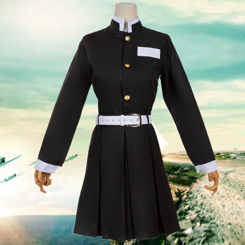 Anime Cosplay Costume Kanao Tsuyuri White Haori Japanese Butterfly Hairpin Uniform Loose Dress Belt Halloween Women view 4
