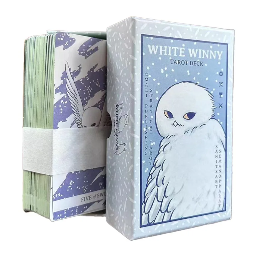 12x7 cm White Winny Tarot 78 Cards Game Card No Manual Cover Box