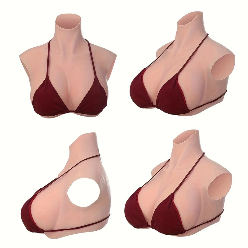 Silicone wearing realistic breasts, breathable, comfortable, and elastic fake breasts, suitable for cross dressing gender transi