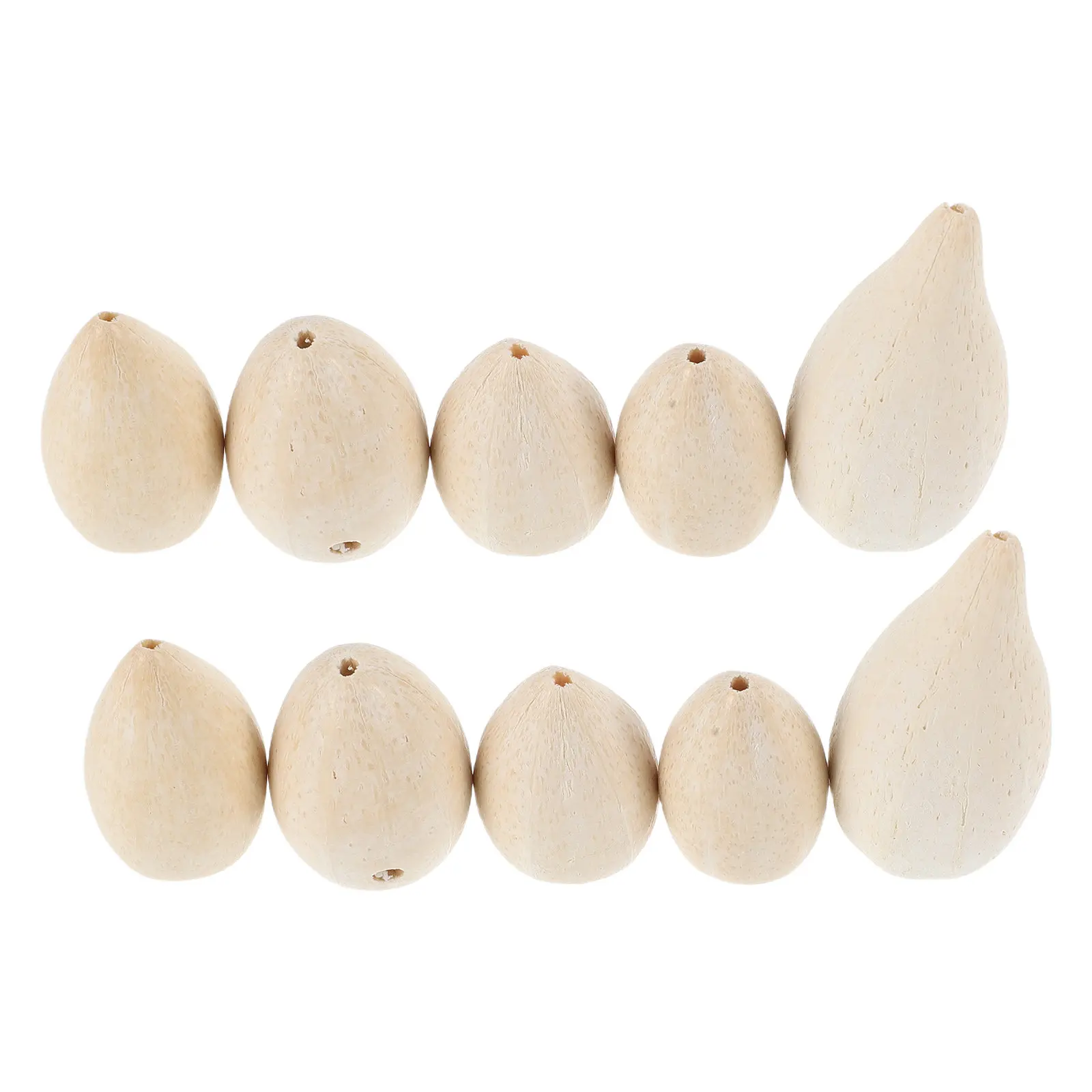 

10Pcs Natural Nutshell Wind Chimes DIY Wooden Craft Decorations Wind Chime Making Kit Outdoor Balcony Garden Accessories