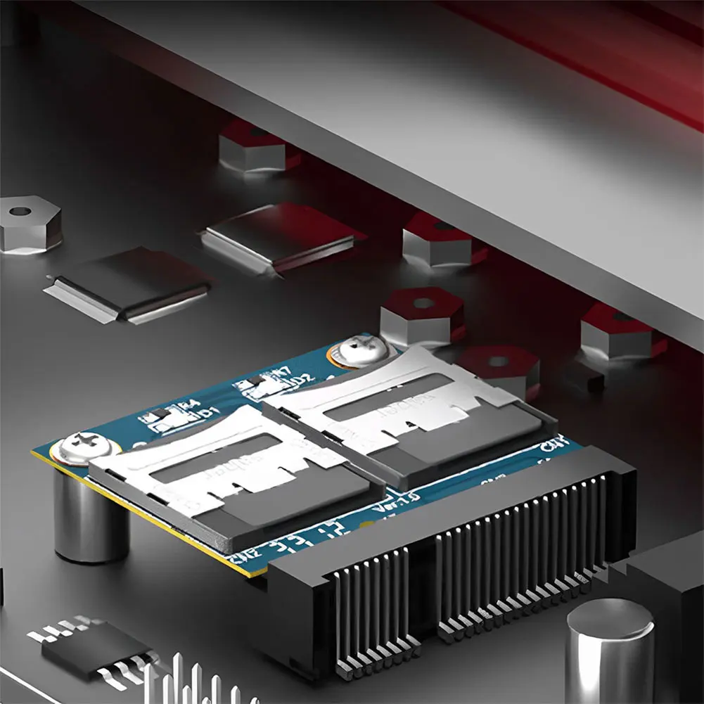 Dubbele TF-kaart naar Mini PCI-E-adapter met halve beugel Mini PCI Express-adapterkaart Geheugenkaartconverter voor laptop