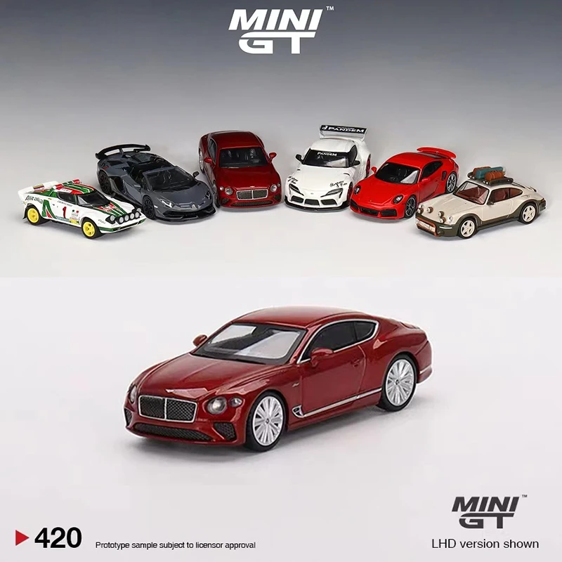 

MINI GT 1:64 Model Car Continental GT Speed 2022 Alloy Die-Cast Vehicle - Candy Red #420 LHD