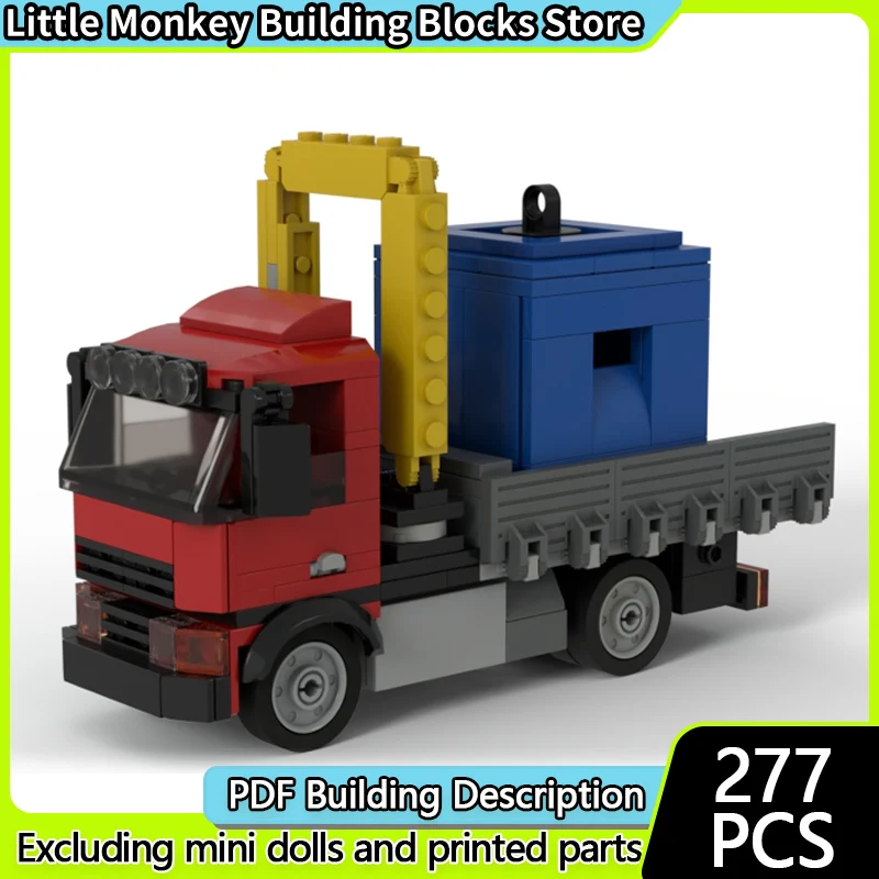 

City Car Model MOC Building Bricks City Trash Container Transport Modular Technology Children Holiday Gifts Assemble Toys Suit