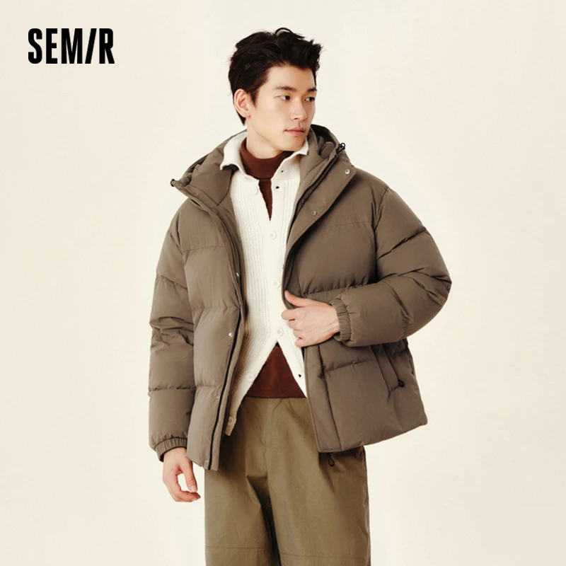 Semir Down Jacket Men Waterproof Windproof 2024 Winter New Shoulder-Fitting Outerwear Couple Down Jacket