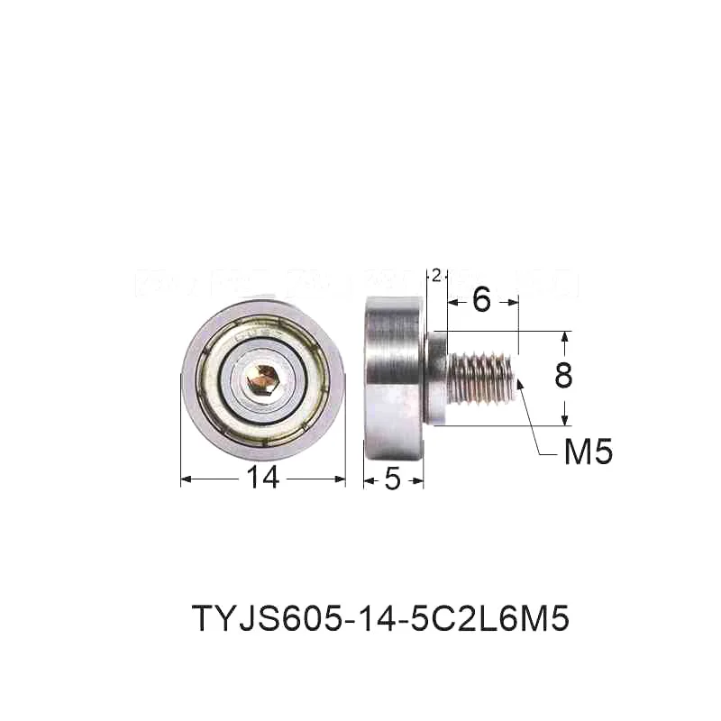 

1-30pc NTBG Series External Thread Type Bearing Metal With Screw Bearing Stainless Steel M6 M8 M10 Bolt Screw M4 Flat Wheel