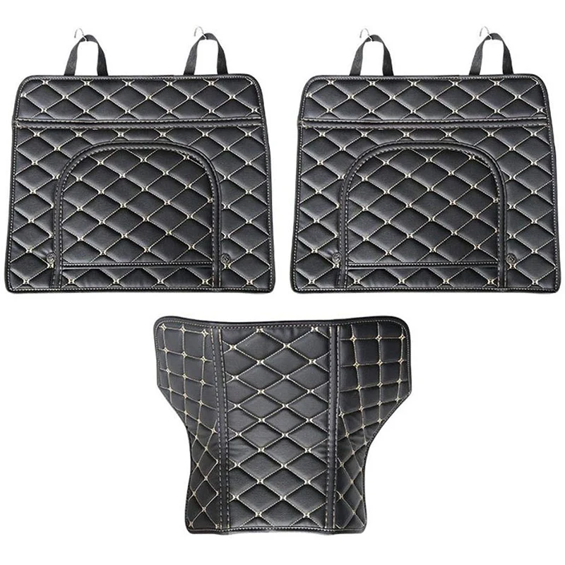 

Car Seat Protector Mat Car Seat Back Kick Covers Fit for Tesla Model 3 Black Beige