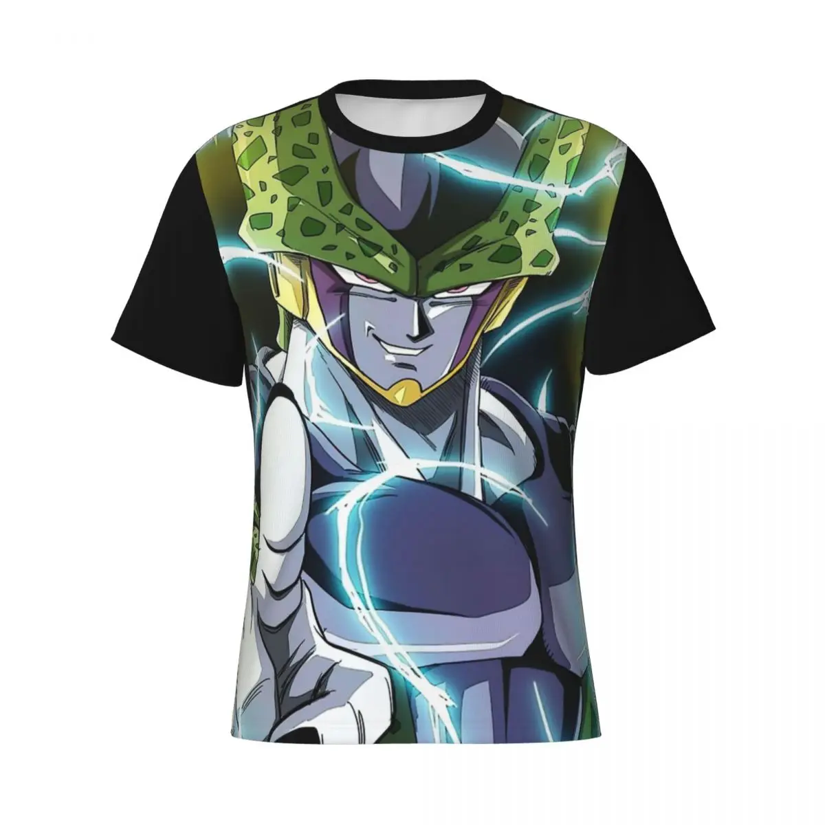 Camisetas Dragon Ball Cell para hombre y mujer, camiseta novedosa, camisetas de manga corta con cuello redondo, ropa de poliéster recién llegada