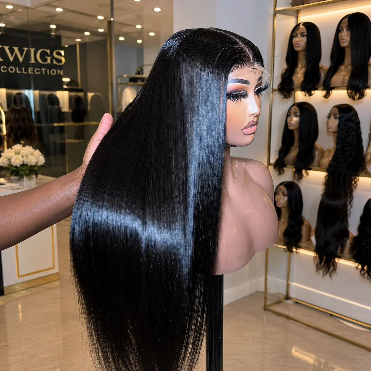 

13x4 Lace Front Wigs Human Hair Pre Plucked 230% Density Straight 13x4 HD Lace Front Wigs Human Hair 10A Frontal Wigs Human Hair wigs for Women Straight Glueless Wigs Human Hair Pre Plucked