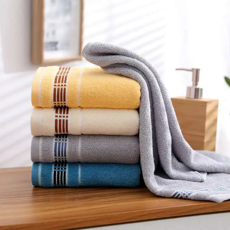 3pcs 33x73cm Towel 100% Cotton 14s Soft Thicken Face Towel Adult Absorbent Towel for Bathroom Home Daily Embroidery Hair Towels