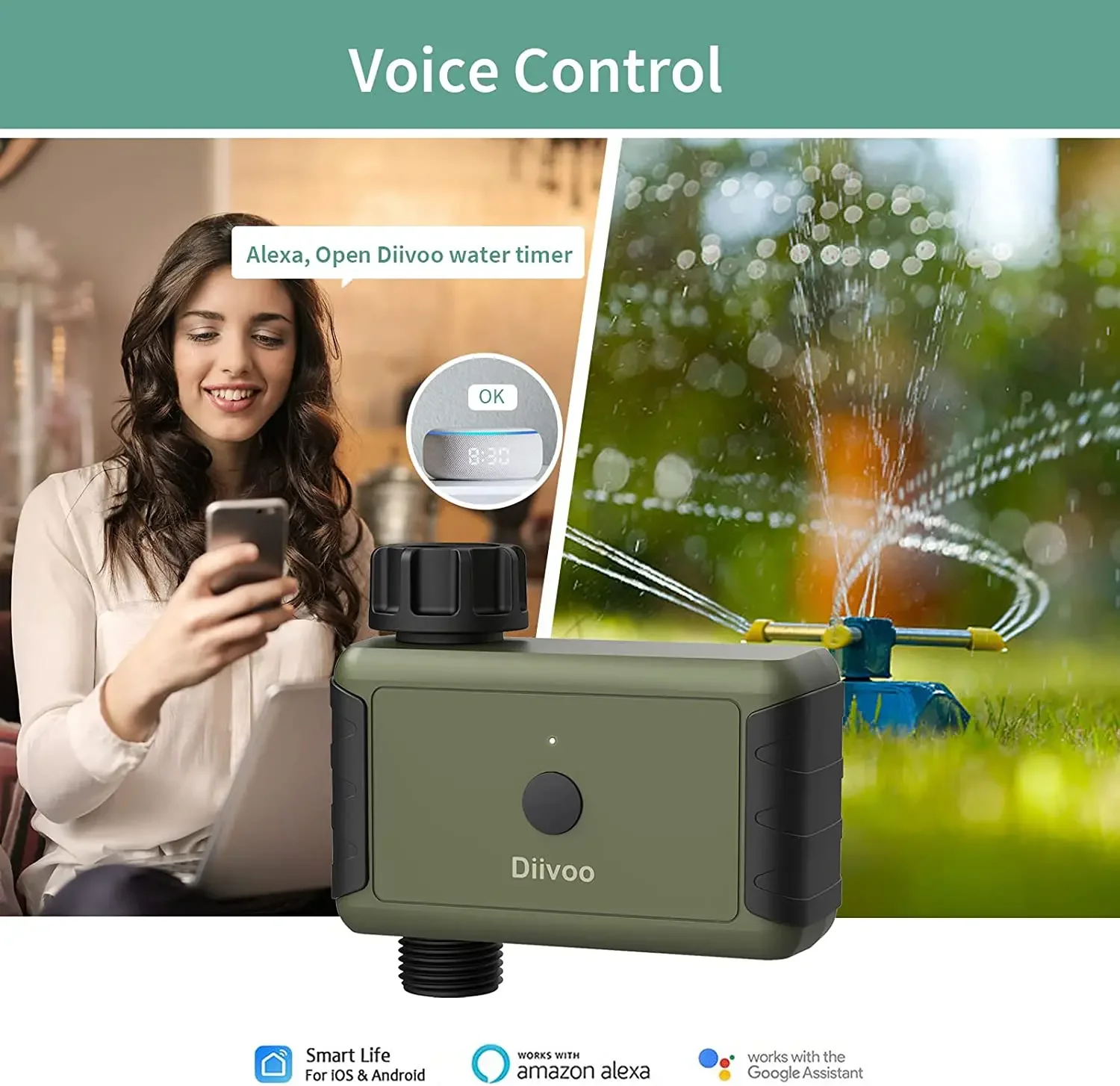 Imagem -04 - Diivoo wi fi Temporizador de Água Zonas Válvula de Água de Irrigação Inteligente Controlador de Irrigação Jardim Sistema de Rega Automática