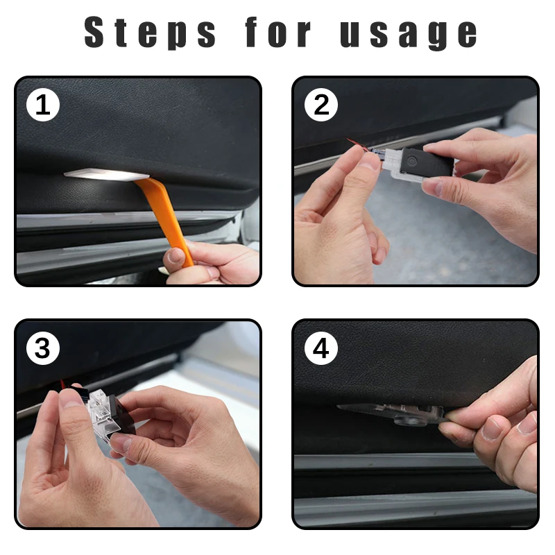 2 pçs led luz de boas-vindas porta do carro lâmpadas projetor para mini cooper um s jcw countryman f55 f56 r53 r56 r57 r60 acessórios automóveis