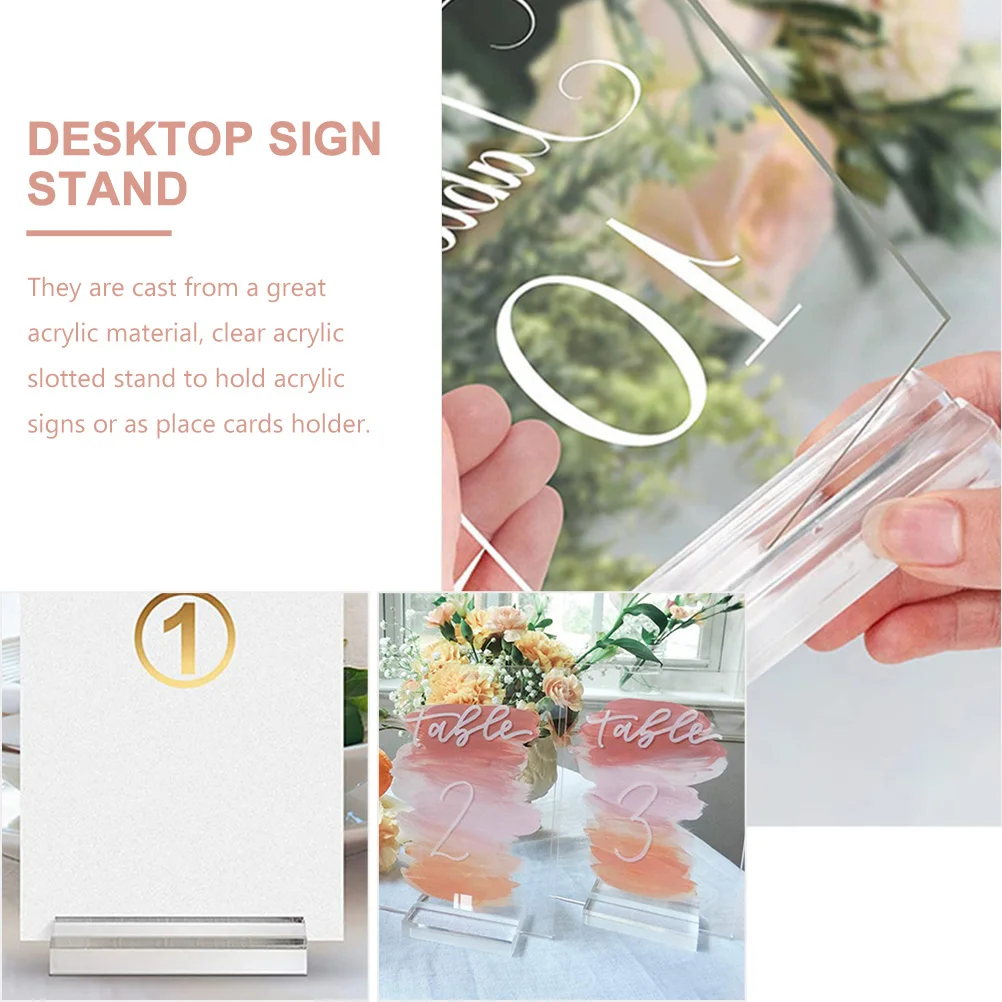 

8 Pcs Number Business Card Holder Office Sign Stand Acrylic Place Cards Wedding