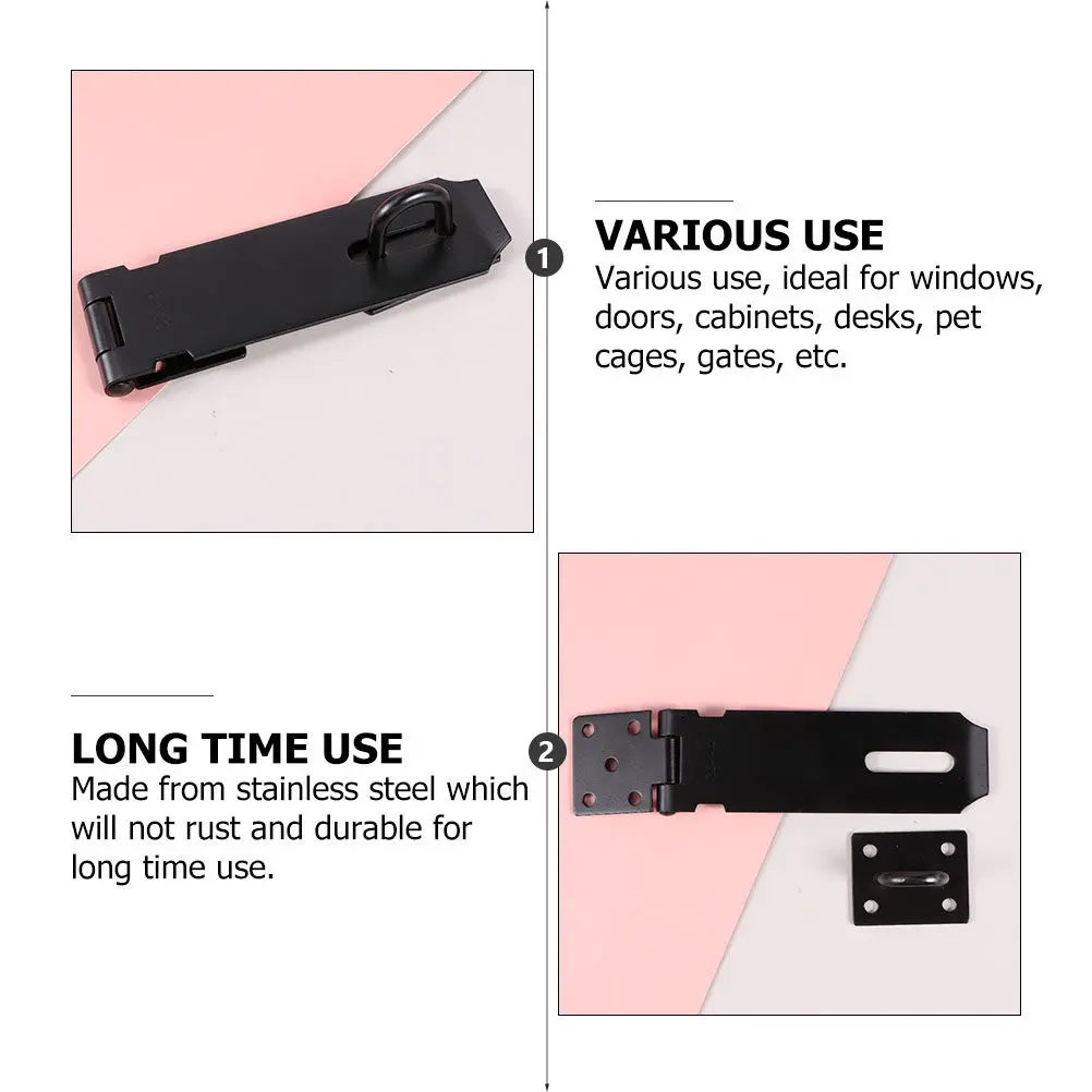 

2 шт. Замок-защелка из нержавеющей стали, прочный дверной замок для дверей, столов, ворот, шкафов, антикоррозийный, безопасный фиксатор, фурнитура