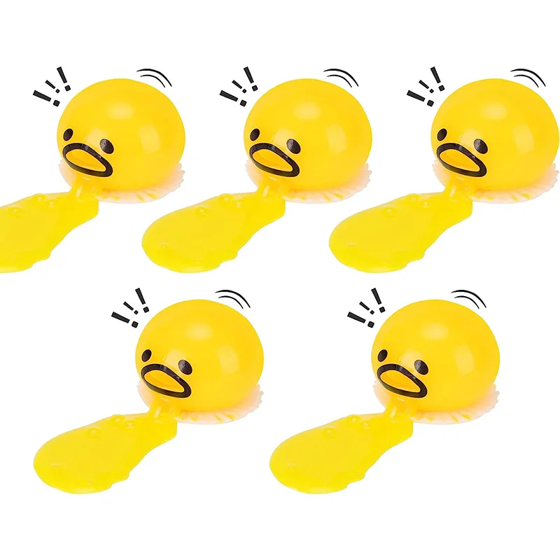 Stretchy Disgusting Funny Egg Yolk Decompression Toy Sticky Vomit Ball Lazy Egg Custard Brother Army Funny Toy view 6