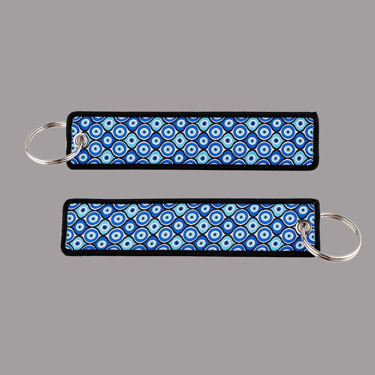 

1PCS Blue Evil Eye Embroidery Key Fobs Keychain for Motorcycle Cars Key Holder Pendant Jewelry Chaveiro Friends Gifts