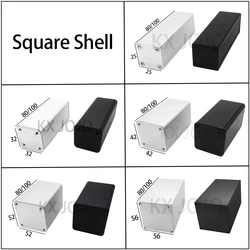 Aluminum Enclosure 25*25/32*32/42*42/52*52/56*56mm Integrated/Split Case Square Profile Box Rectangular Oxidation Opening Silk