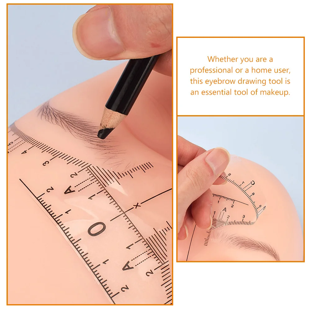 Règle à sourcils professionnelle, 10 pièces, façonneur de mesure, filetage de sourcils symétrique, outil de remplissage de crayon de tatouage