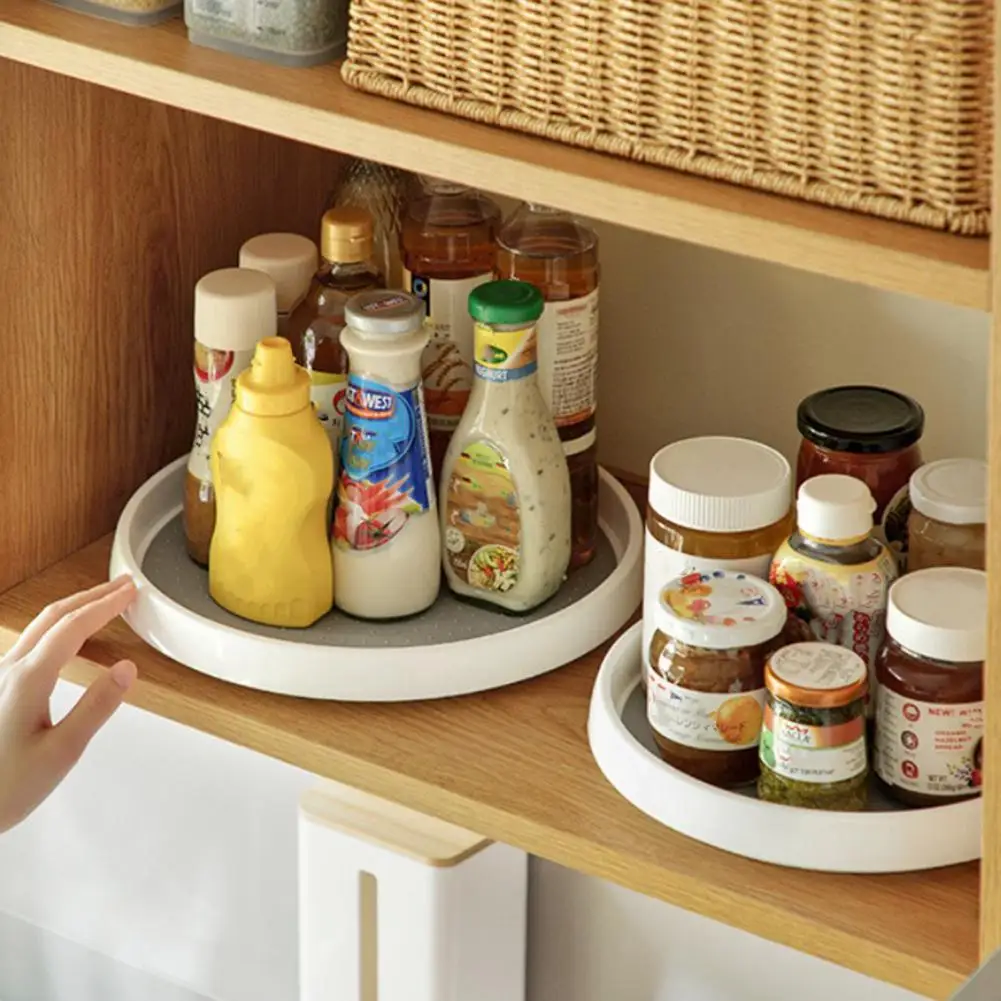 Spice Bottle Turntable Non-slip Rotating Organizer Rotating Spice Bottle Organizer Carousel Kitchen Countertop for Seasoning