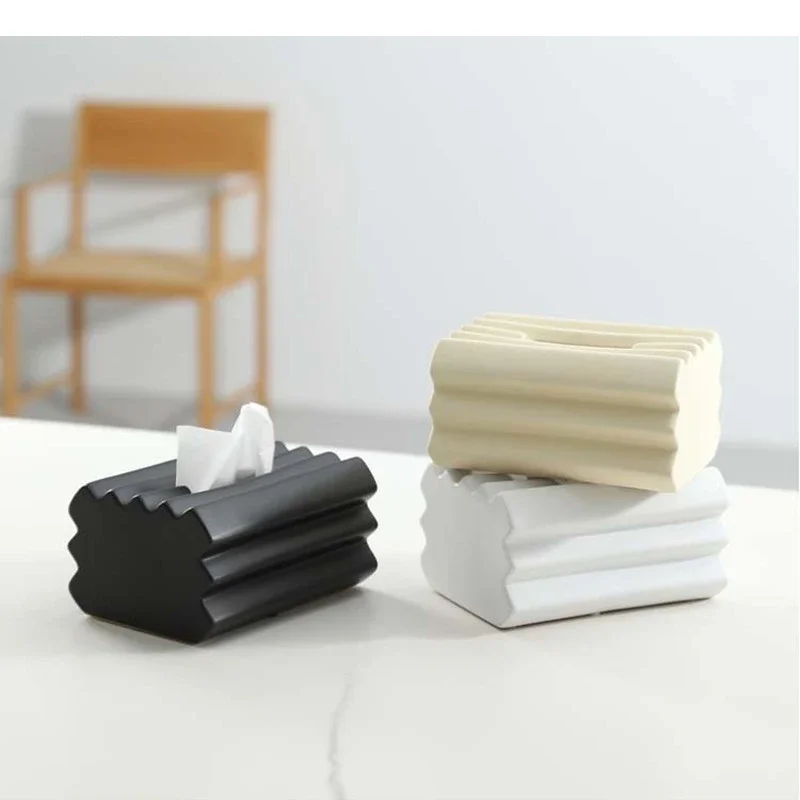 Modern Ceramic Tissue Box Decoration Kitchen Pull-out Storage Home Desktop Organizer Gift
