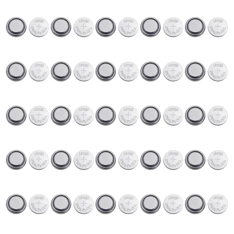 Pack of 50/100 LR1130 Button Cell AG10 Button Battery MP3 Players Toy Watch Calculator Zinc Manganese Battery 1.55V